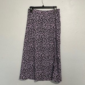 BP x Claudia Sulewski front slit midi leopard skirt